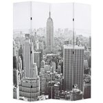 VIDAXL Cloison de separation pliable 160x170 cm New York Noir et blanc