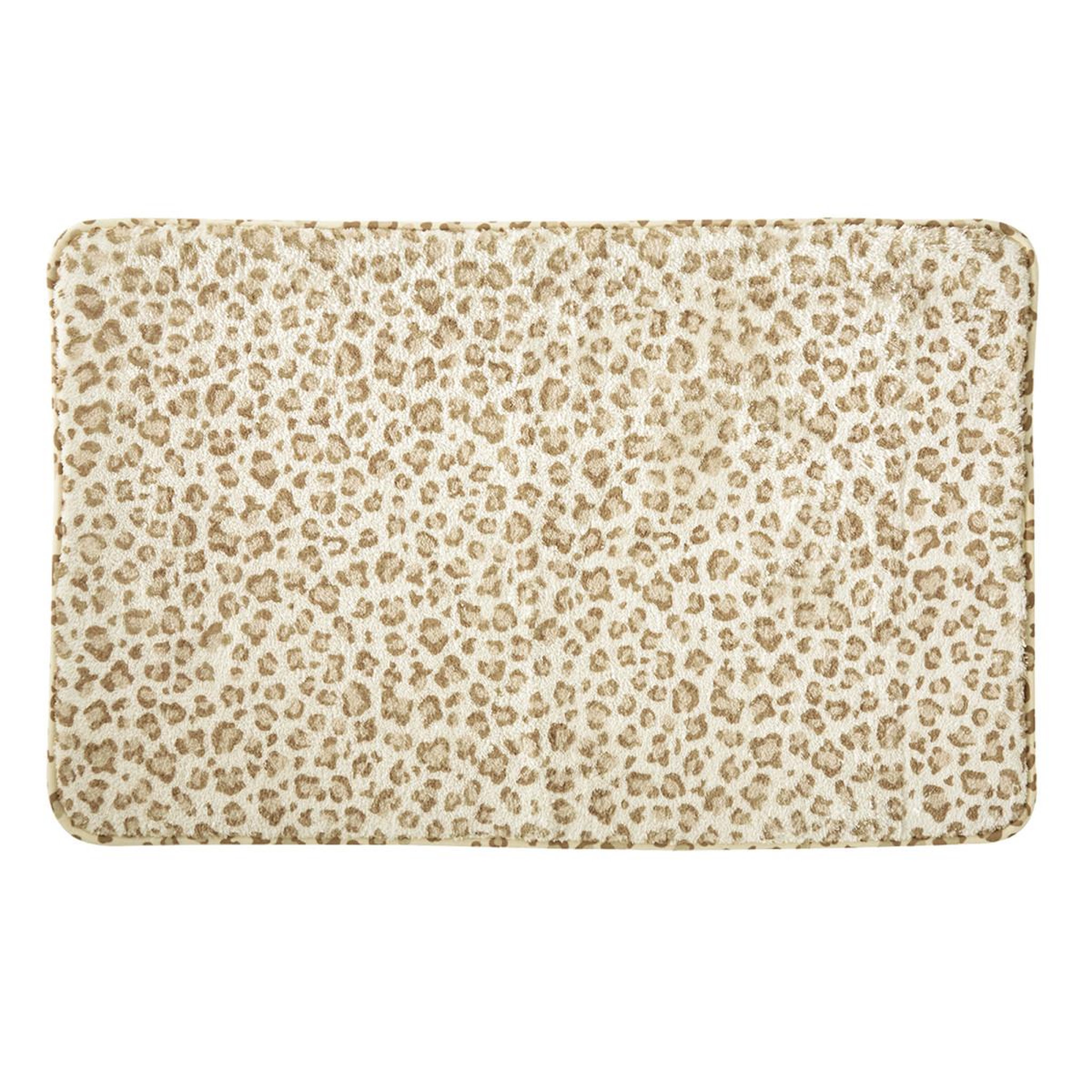 GUY LEVASSEUR Tapis de bain léopard antidérapant. Coloris disponibles : Marron