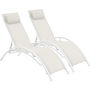 Voir la diapositive 1 : Habitat et Jardin Bain de soleil en aluminium  Beauty  - Phoenix - Ecru - Lot de 2