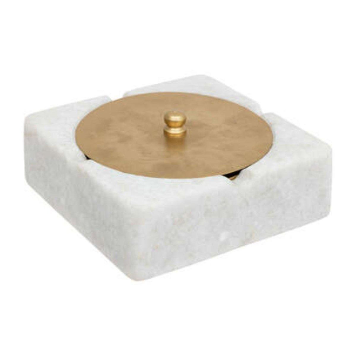 ATMOSPHERA Cendrier avec Couvercle  Tropical Boudoir  15cm Blanc