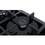 Voir la diapositive 3 : BOSCH Table cuisson gaz 60cm 4 feux noir - pnp6b6b90