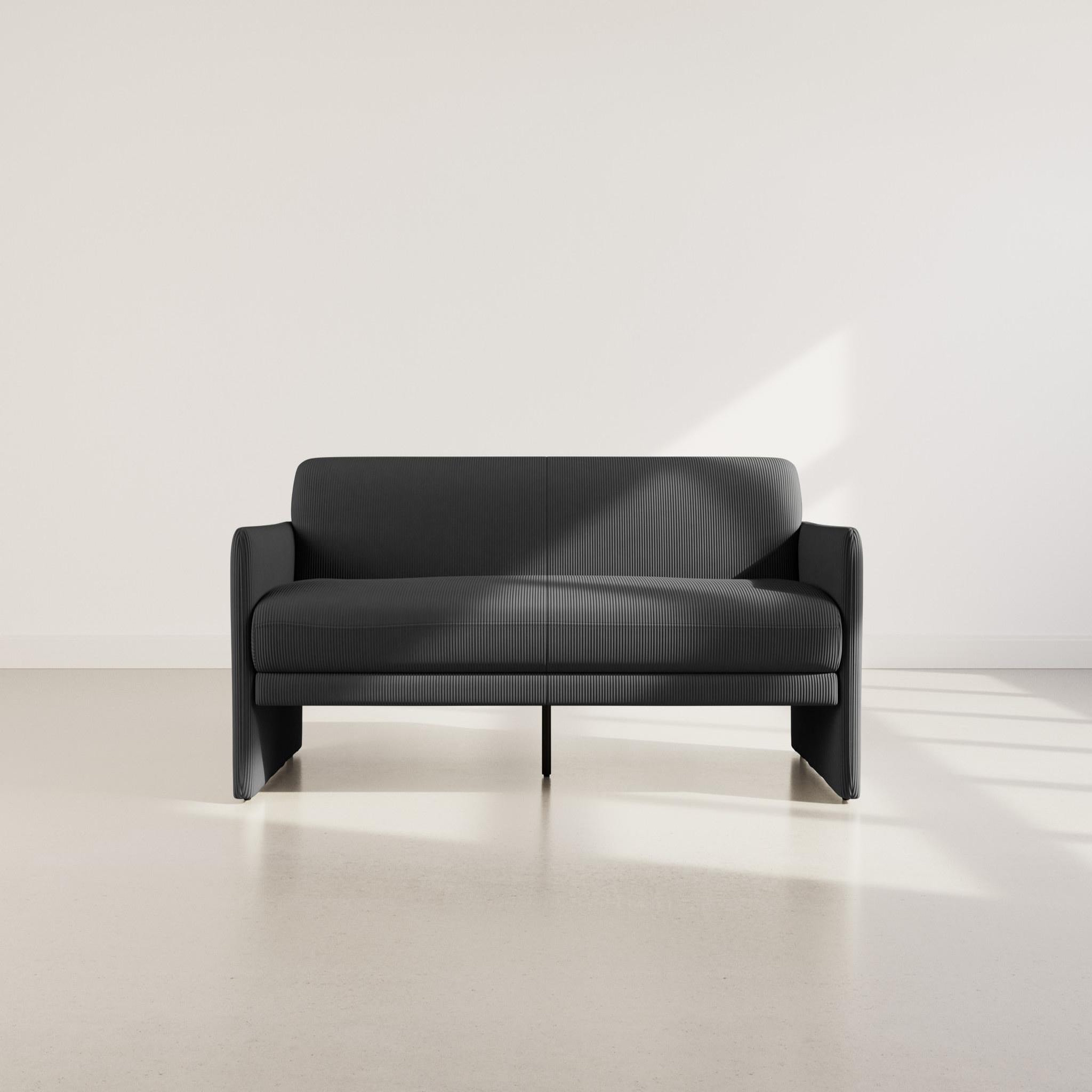 Voir la diapositive 2 : BEST MOBILIER Mathis - canapé convertible clic-clac 3 places en velours côtelé