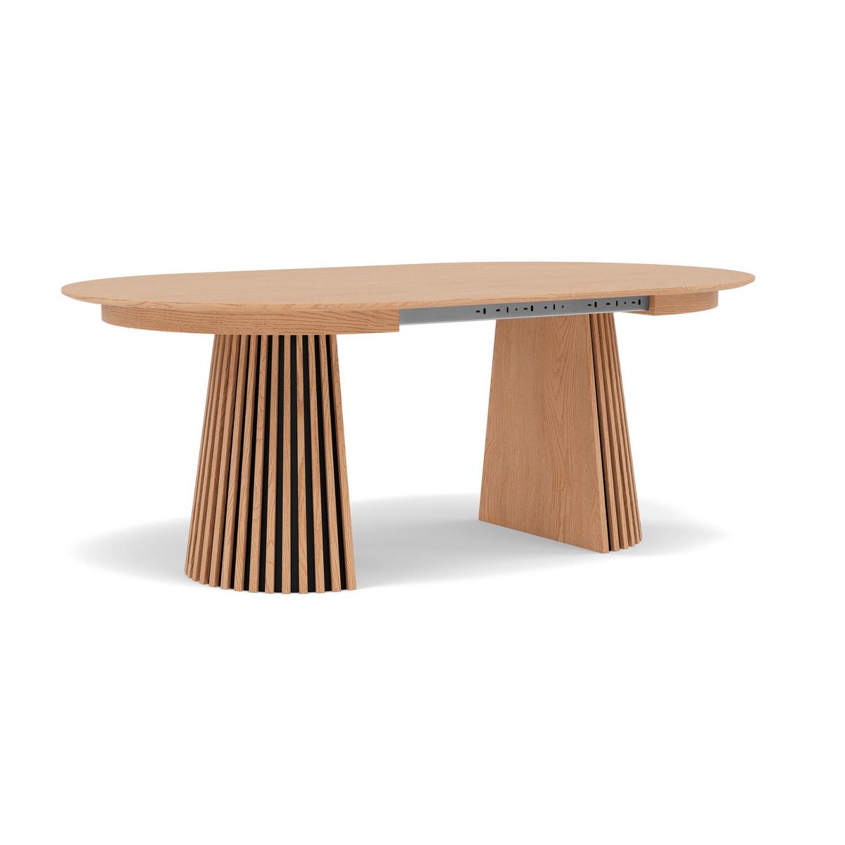 LISA DESIGN Freya - table à manger ronde extensible - effet bois - 4 à 8 personnes