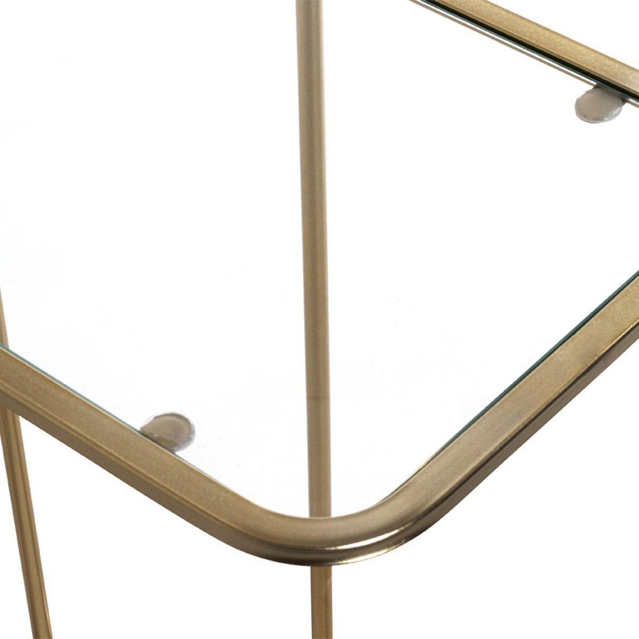 Voir la diapositive 5 : Paris Prix Table d'appoint design  verre trempé  65cm or