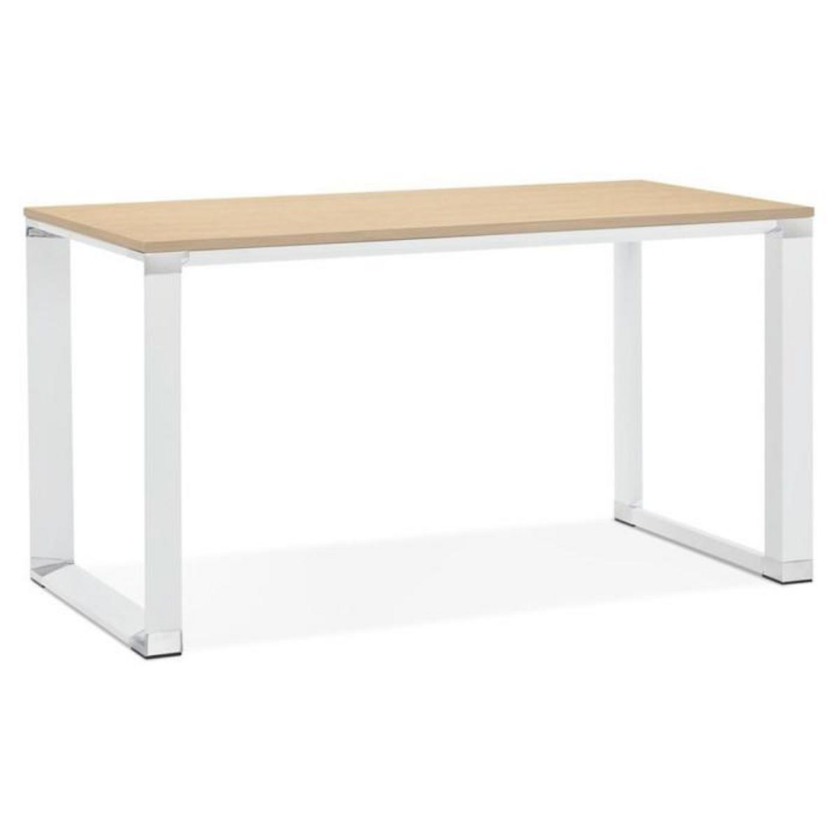 Paris Prix Bureau Design Bois & Métal  Lumio  140cm Naturel & Blanc