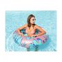 Voir la diapositive 2 : AIRMYFUN Bouée Gonflable Ronde XXL pour Piscine & Plage Ultra Confort, Flotteur Deluxe - Plantes Tropicales ø108cm