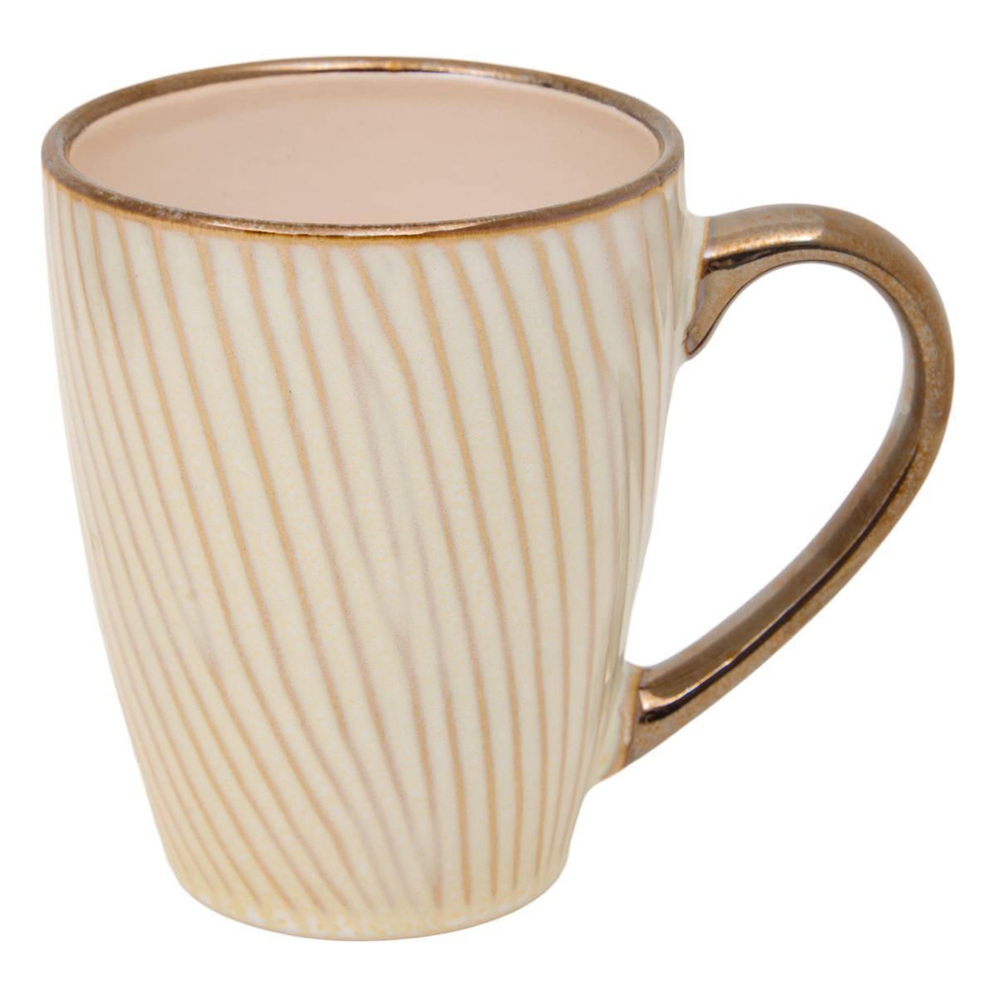 Voir la diapositive 2 : SECRET DE GOURMET Lot de 6 mugs en faïence  ella  35cl blanc