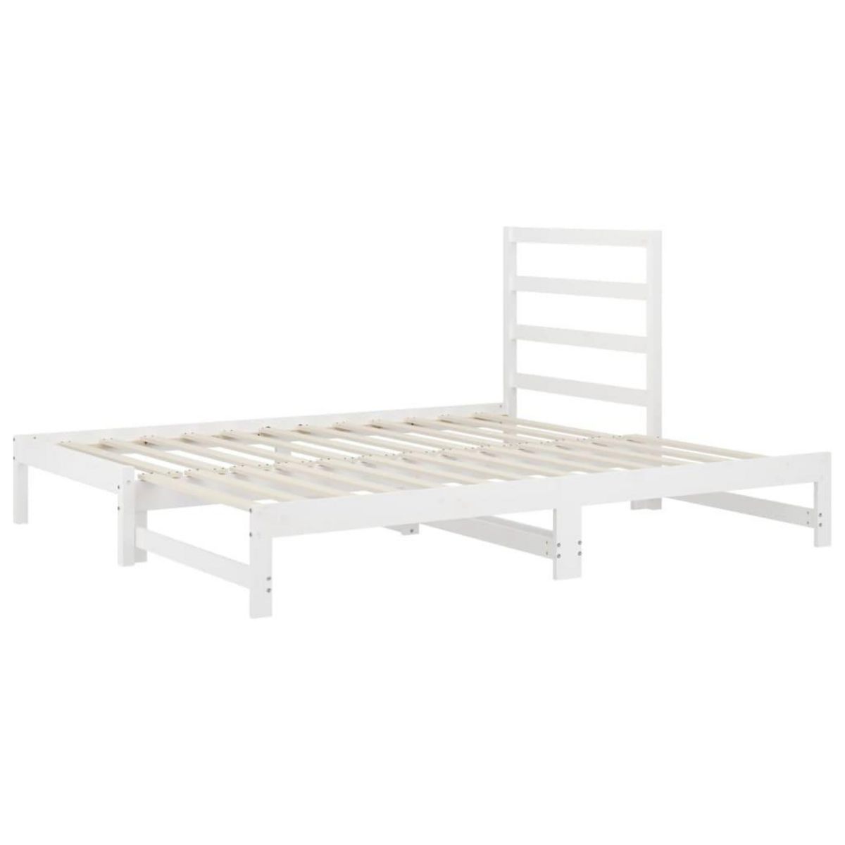 VIDAXL Lit coulissant sans matelas blanc 2x(90x200) cm