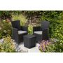 Voir la diapositive 4 : Keter Ensemble balcon résine iowa - anthracite - 12-139890