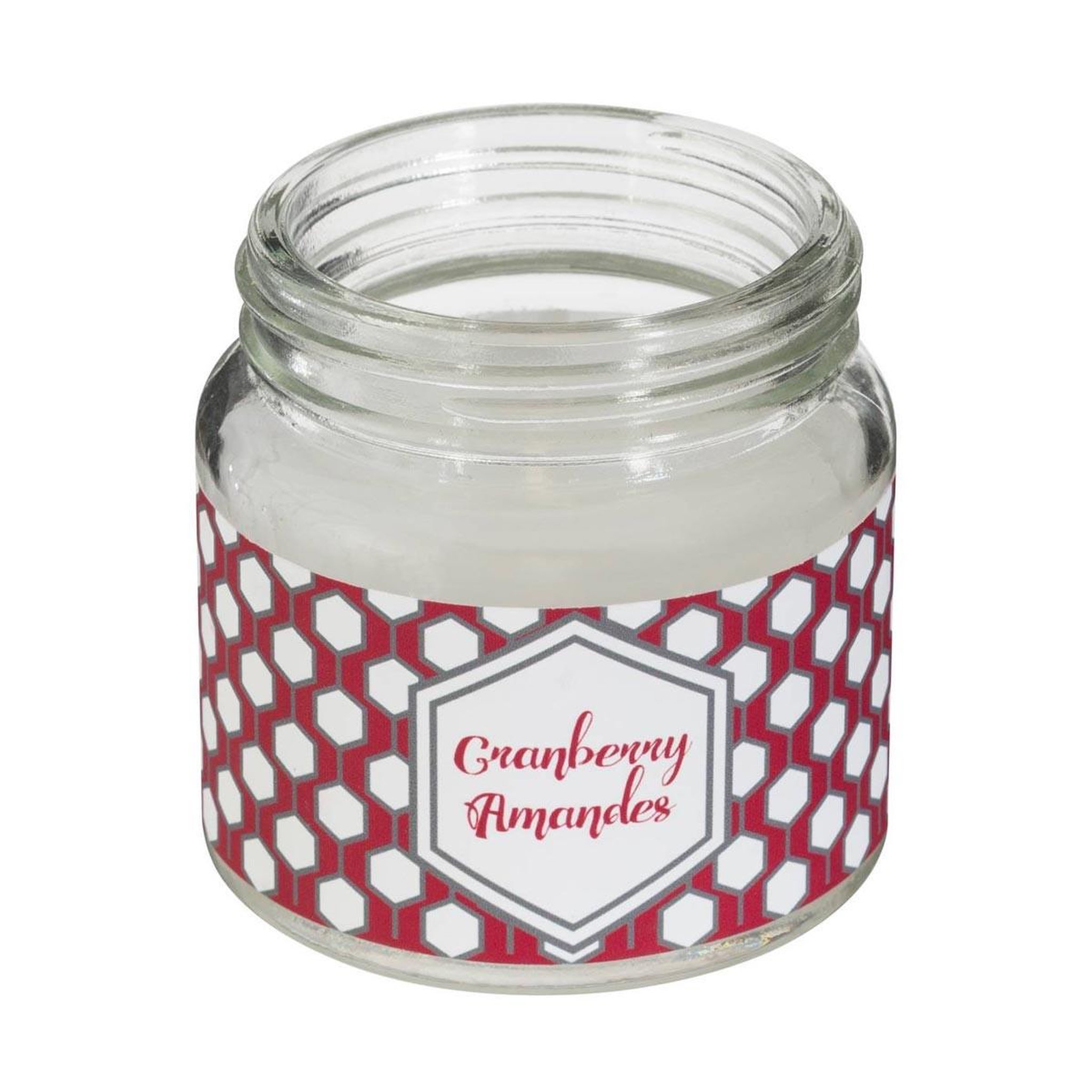 Voir la diapositive 2 : COMPTOIR DE LA BOUGIE Bougie parfumée en verre  bocal  65g cranberry