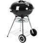 Voir la diapositive 1 : tectake Barbecue charbon sur roues sur 2 roues noir