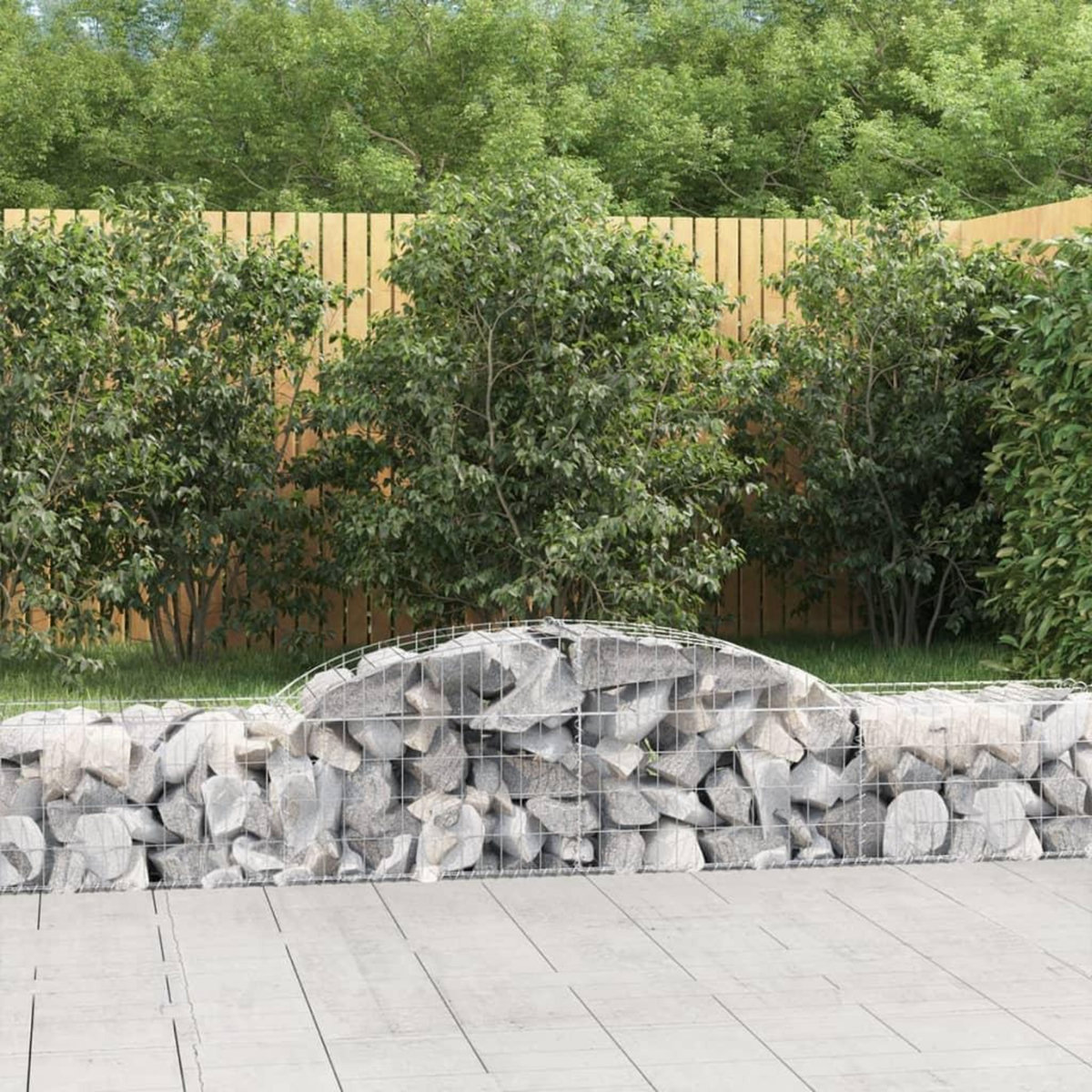 VIDAXL Paniers a gabions arques 7 pcs 300x50x40/60 cm fer galvanise