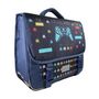 Voir la diapositive 2 : Bagtrotter Cartable Scolaire Primaire 38cm Phileas - Jeux Vidéos Bleu Marine  2 Compartiments - Bagtrotter