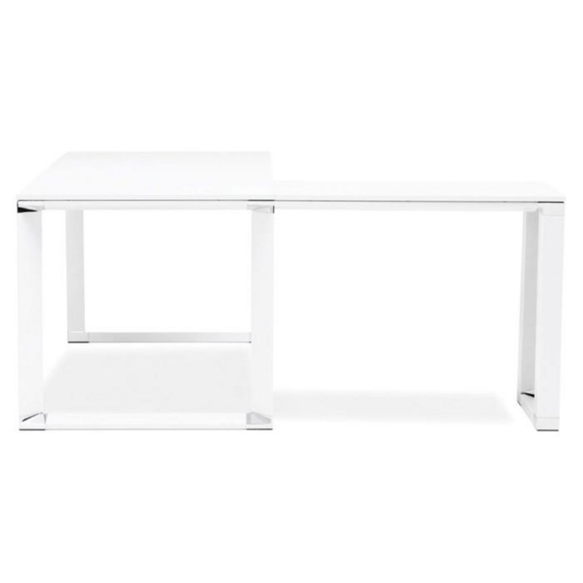 Paris Prix Bureau d'Angle en Bois Design  Hovik  170cm Blanc