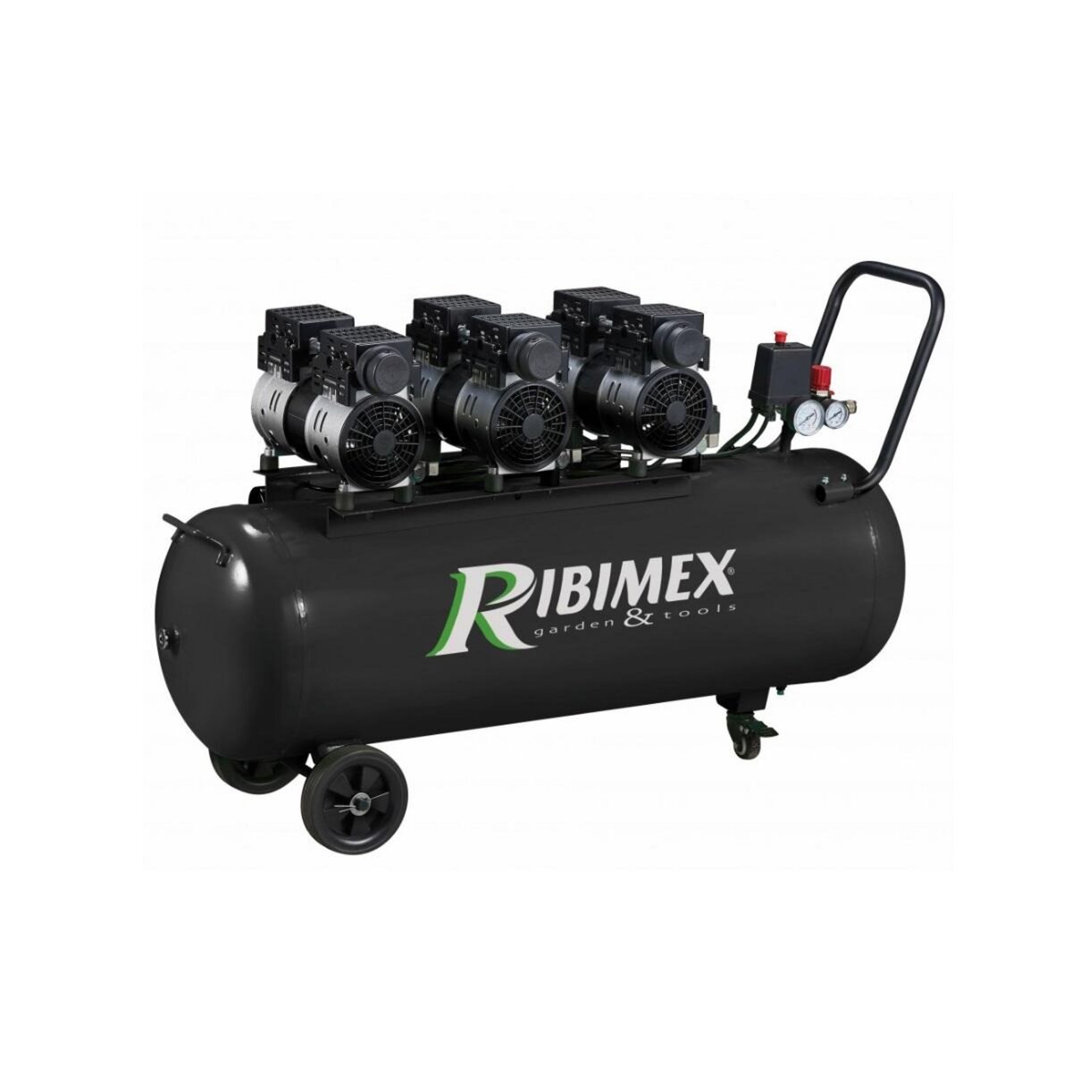 Ribimex Compresseur 3cv sur cuve 100l silencieux - PRCOMP3/100SILR