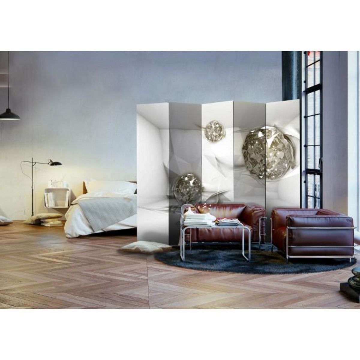 Paris Prix Paravent 5 Volets  Abstract Diamonds  172x225cm