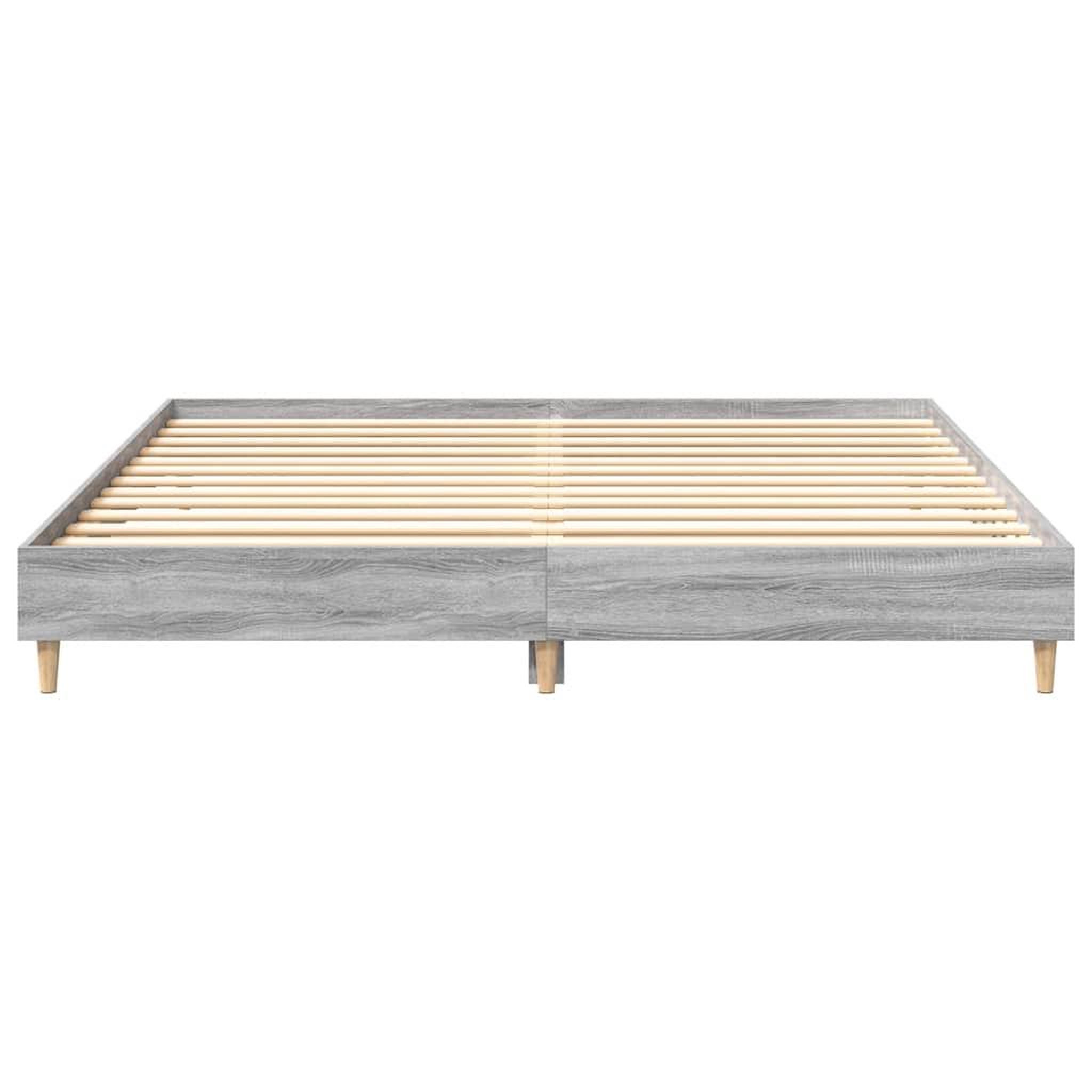 Voir la diapositive 5 : VIDAXL Cadre de lit sans matelas sonoma gris 180x200 cm