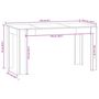 Voir la diapositive 6 : VIDAXL Table a manger Blanc 140x74,5x76 cm Bois d'ingenierie