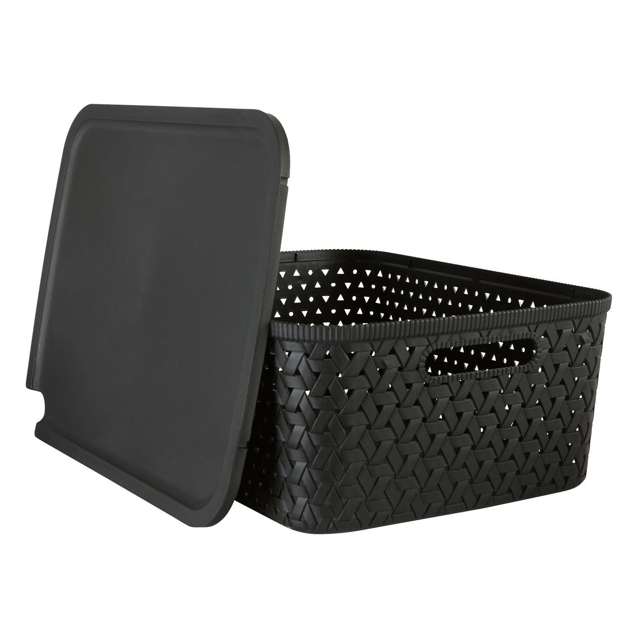 Voir la diapositive 2 : ATMOSPHERA Panier de rangement tressé avec couvercle TRESSY