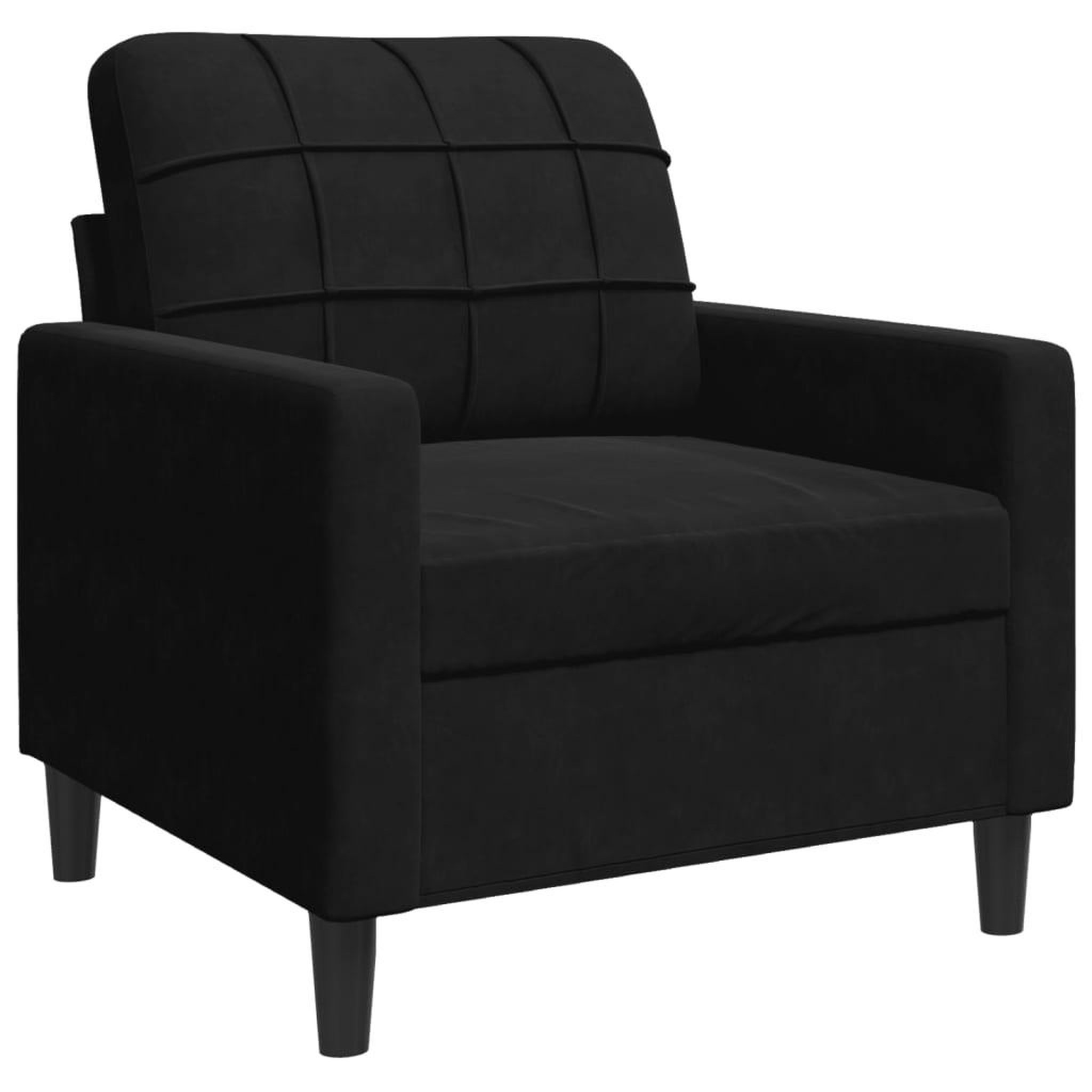 Voir la diapositive 5 : VIDAXL Ensemble de canapes 3 pcs avec coussins Noir Velours