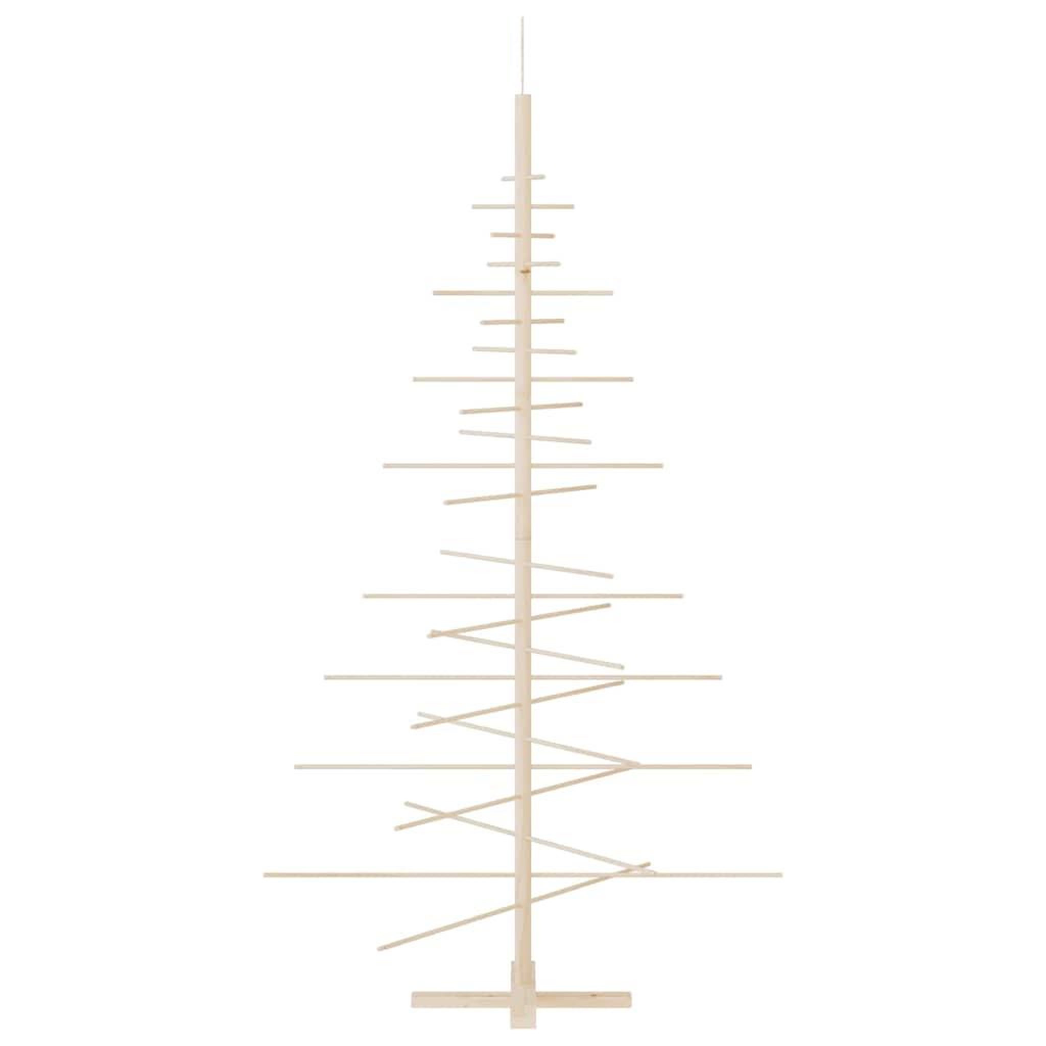 Voir la diapositive 4 : VIDAXL Arbre de Noël en bois pour decoration 180 cm bois massif de pin