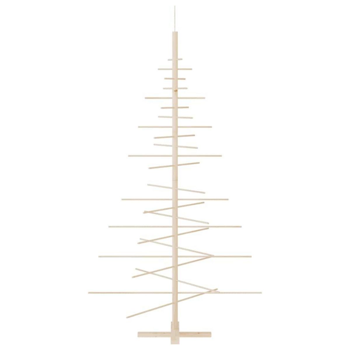 VIDAXL Arbre de Noël en bois pour decoration 180 cm bois massif de pin