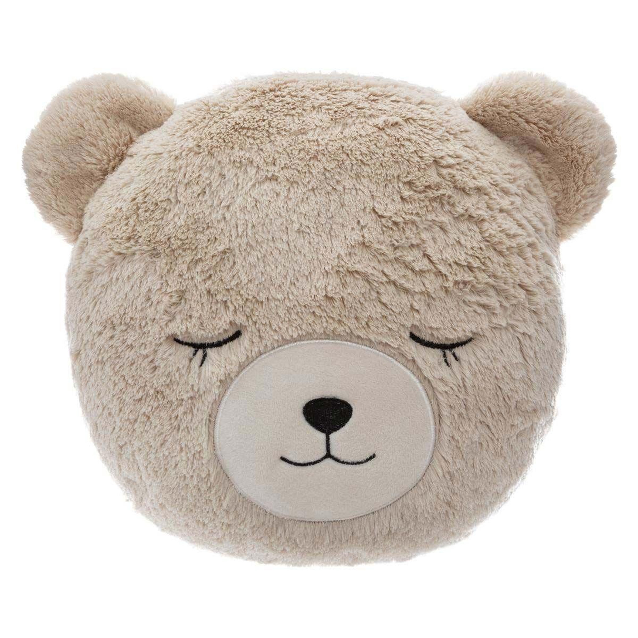 Atmosphera Kids Coussin déco rond enfant  ours  27cm taupe