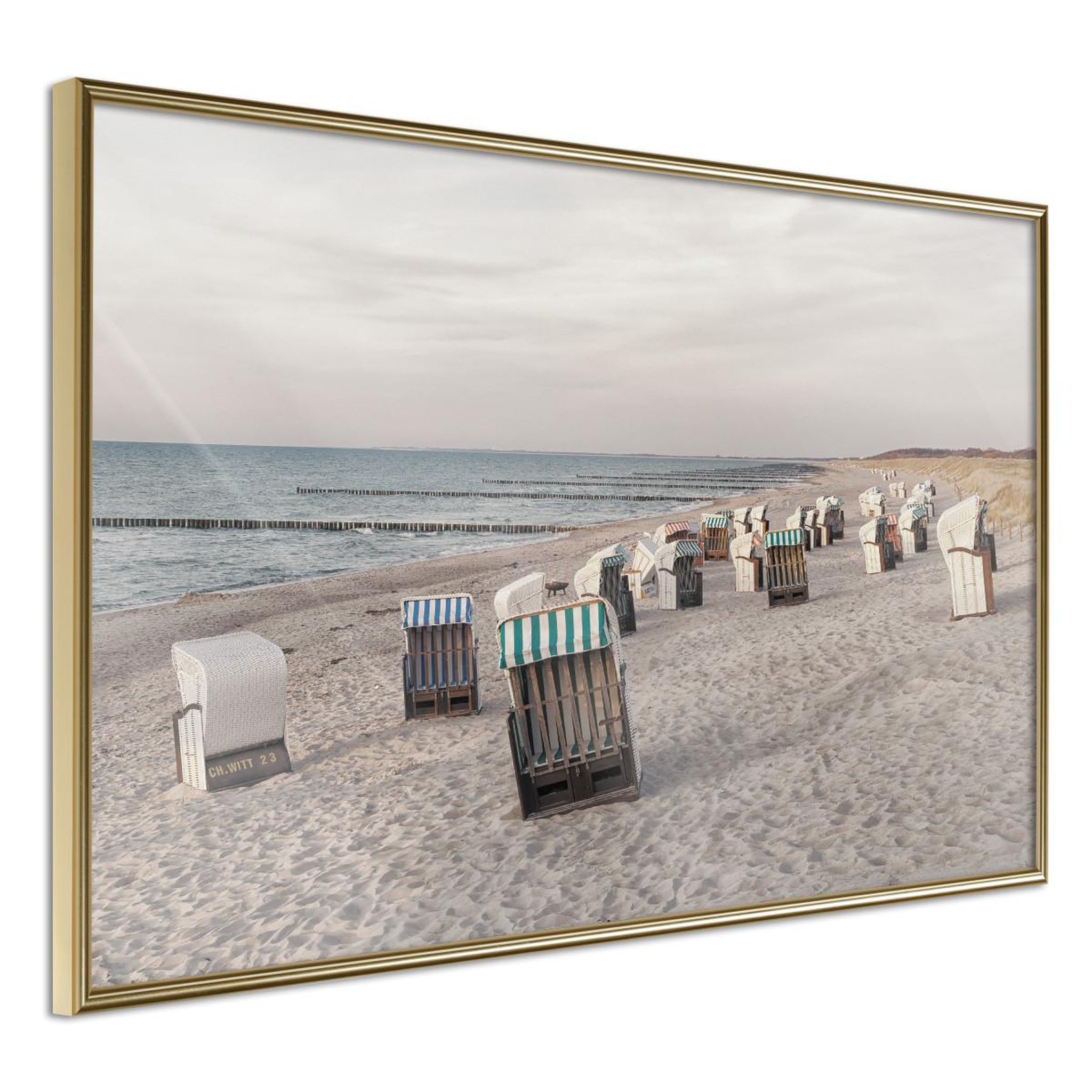 Paris Prix Affiche murale encadrée  baltic beach chairs