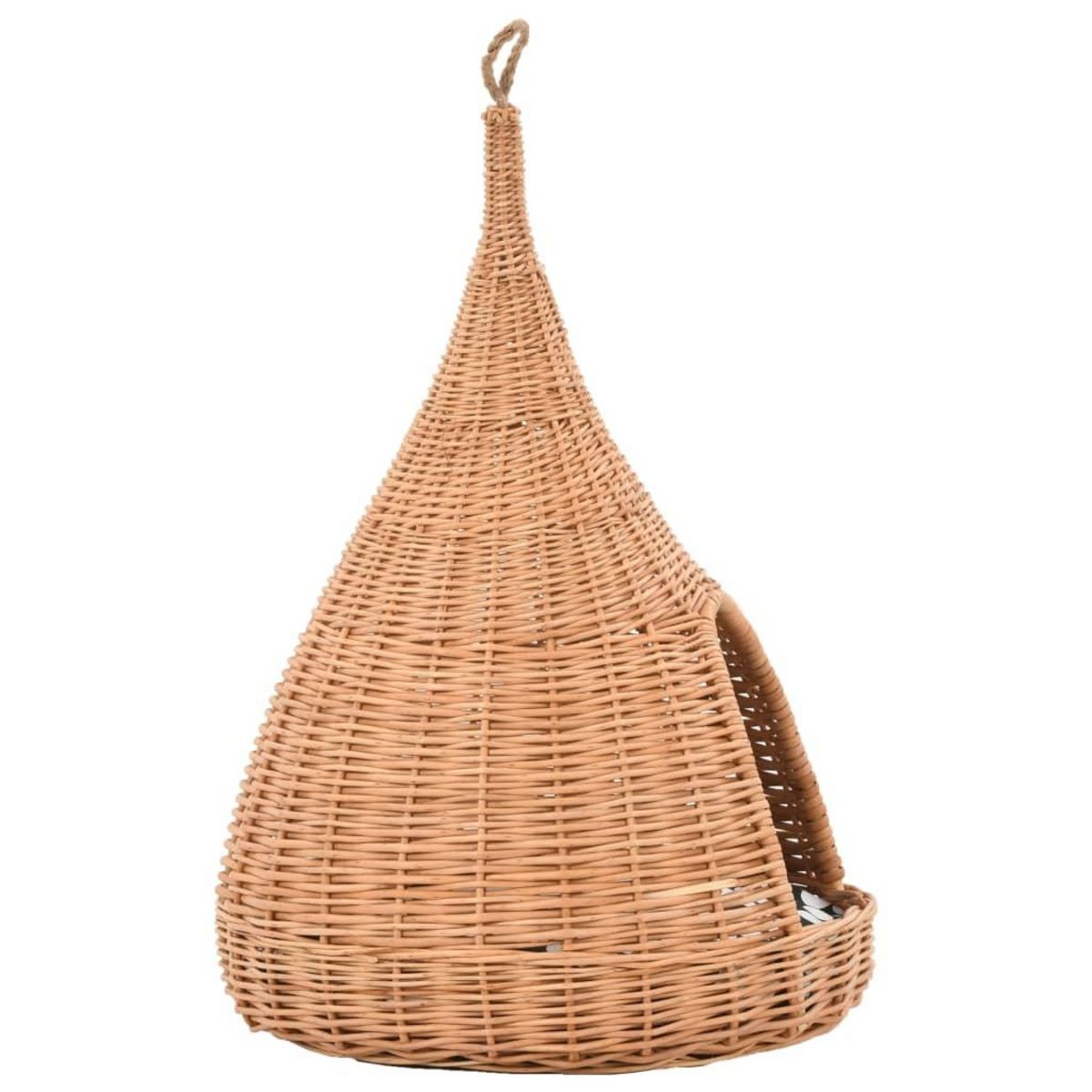 VIDAXL Panier pour chats avec coussin 40x60 cm Saule naturel