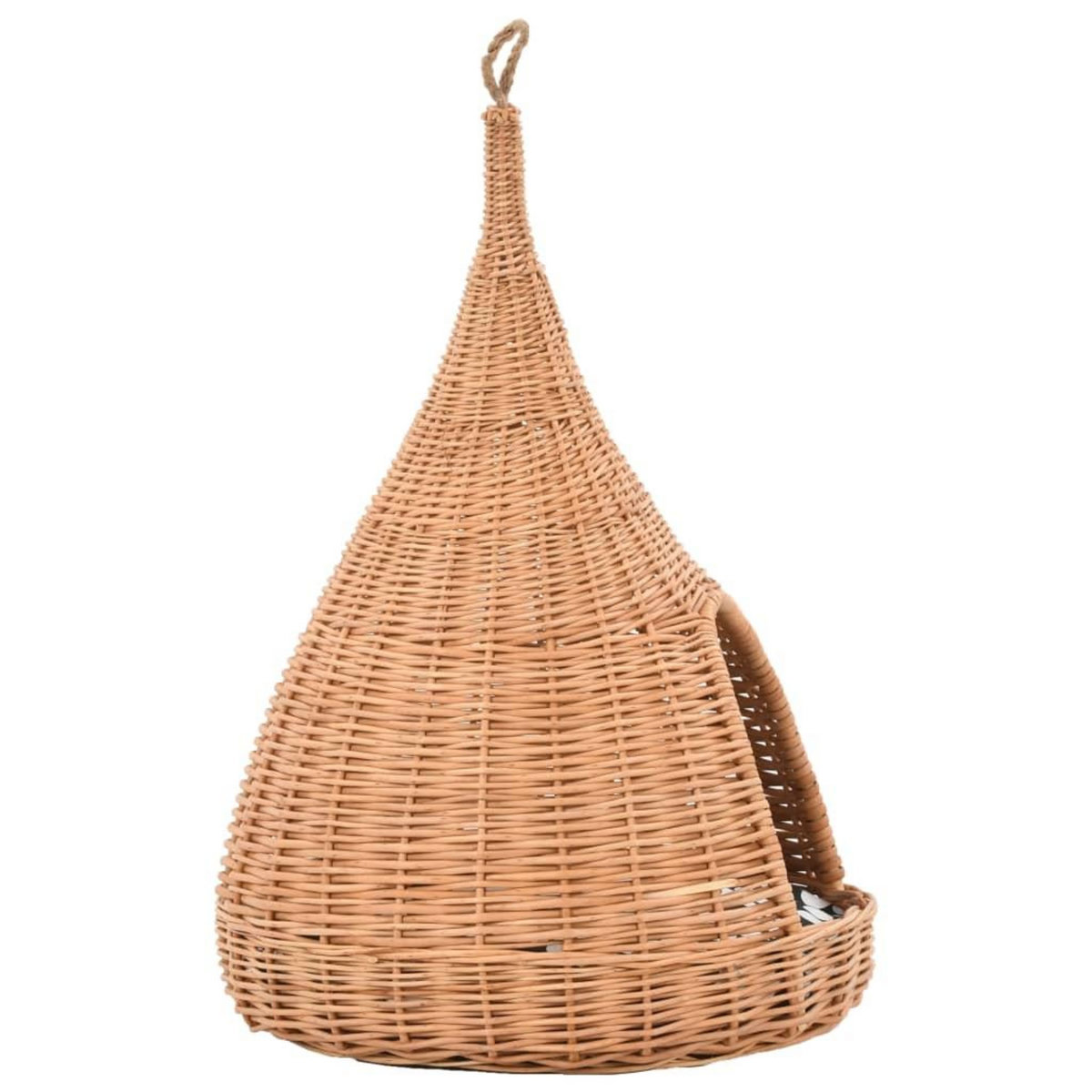 VIDAXL Panier pour chats avec coussin 40x60 cm Saule naturel