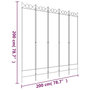 Voir la diapositive 6 : VIDAXL Cloison de separation 5 panneaux Blanc 200x200 cm Tissu