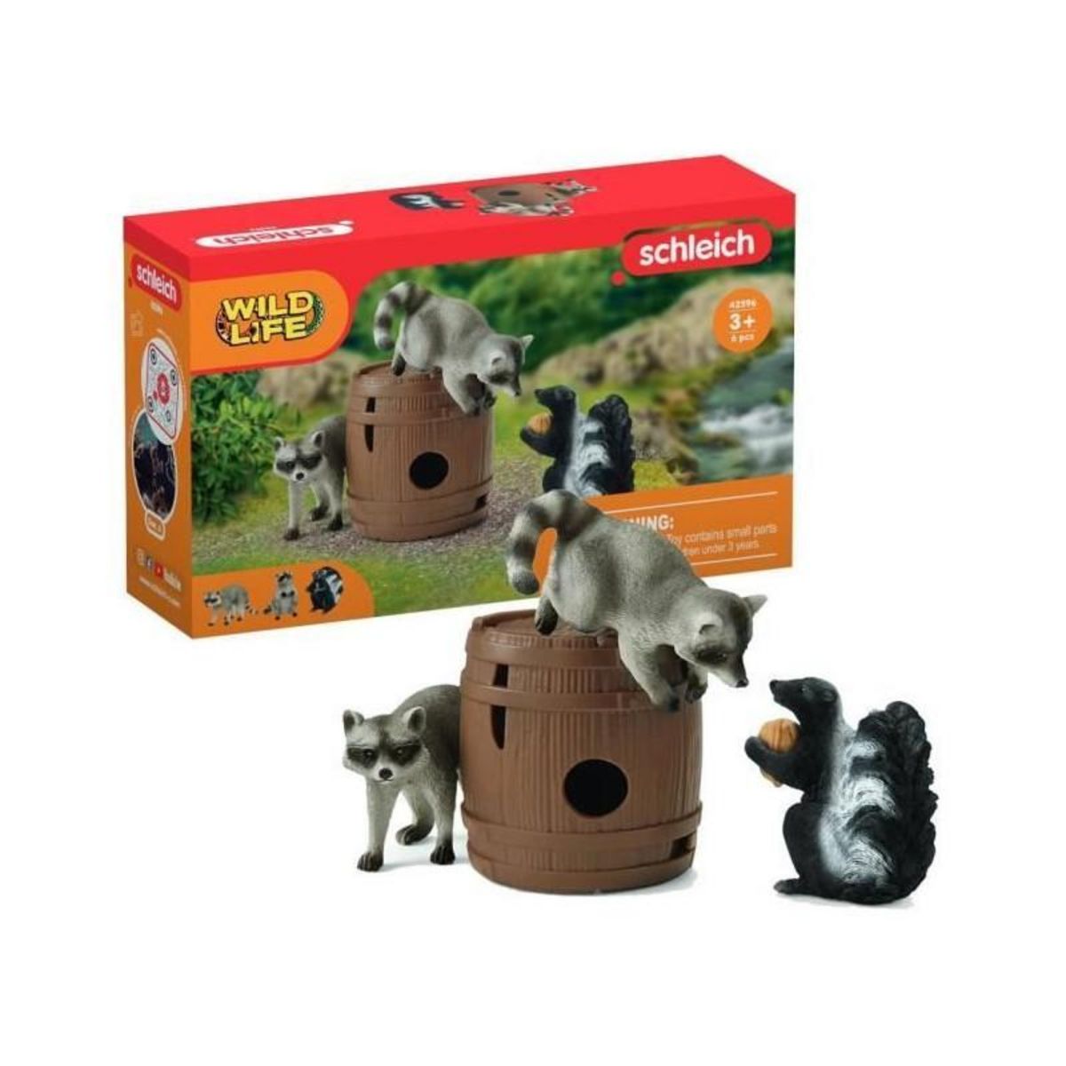 Schleich Coffret Jeux rigolos avec la noix, figurines animaux sauvages, Schleich 42596 Wild Life, Pour enfant des 3 ans