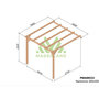 Voir la diapositive 2 : JARDIDECO Pergola adossée en bois massif Narbonne 300 x 300 cm - Maderland
