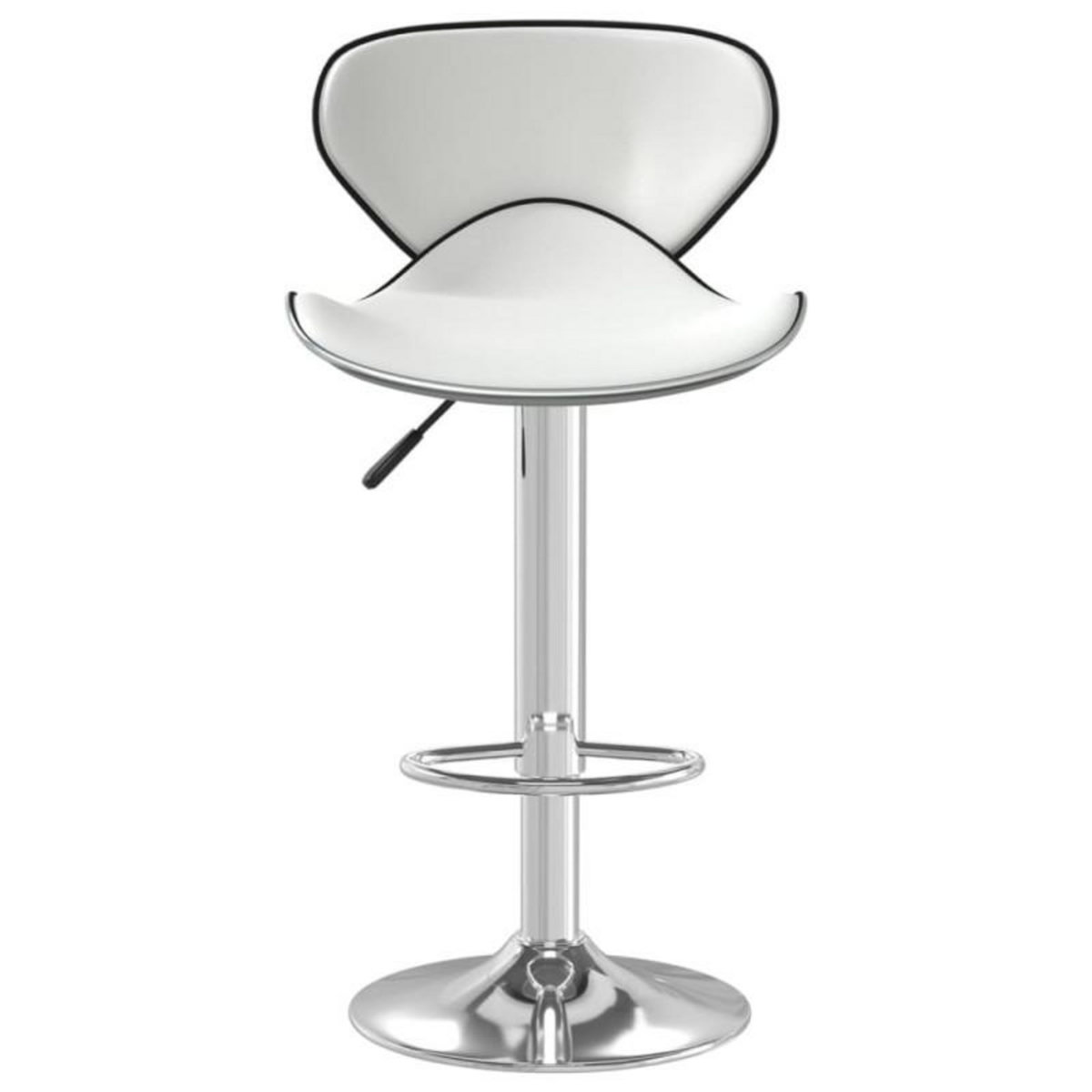 VIDAXL Tabouret de bar Blanc Similicuir
