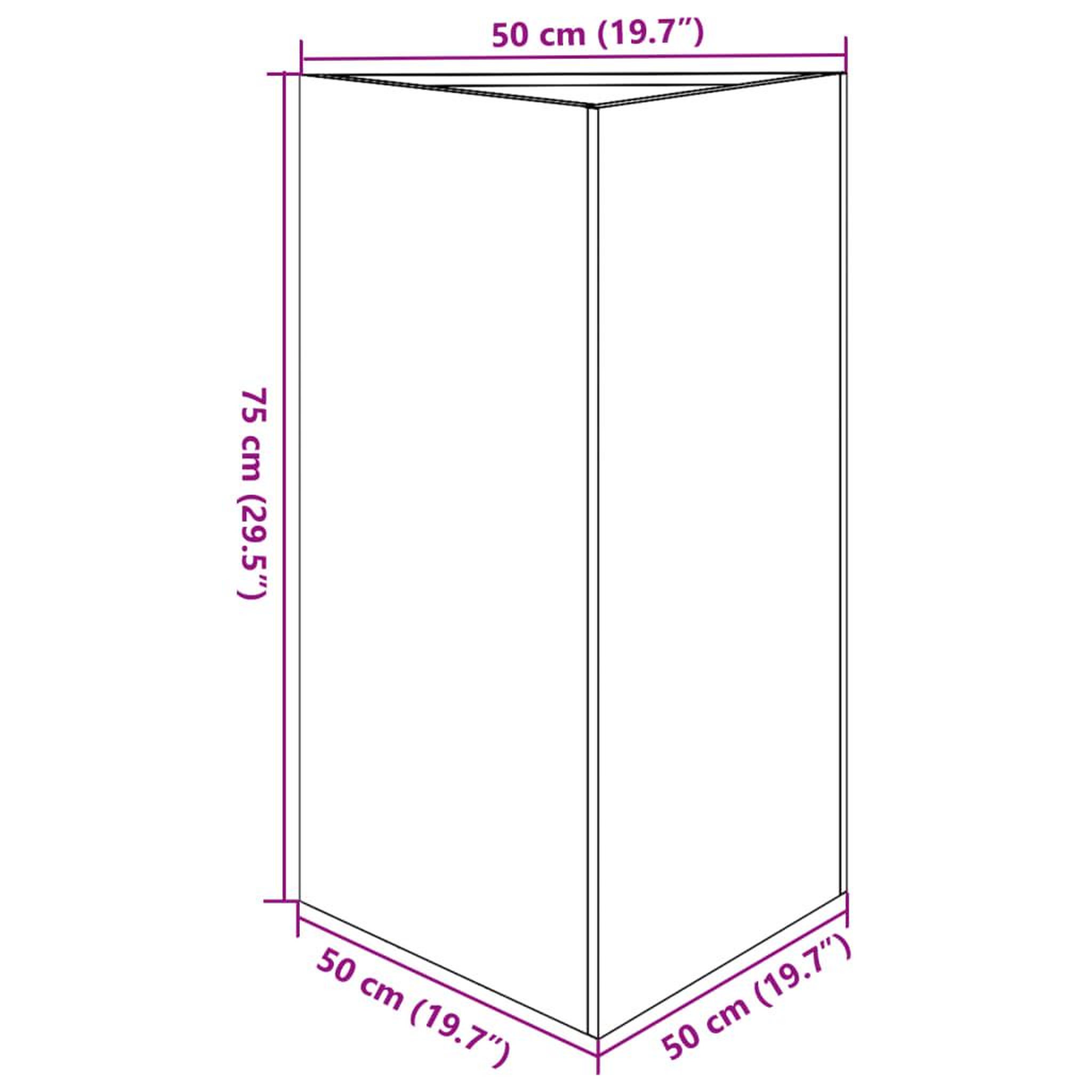 Voir la diapositive 6 : VIDAXL Jardinieres 2 pcs noir triangulaire 50x43x75 cm acier