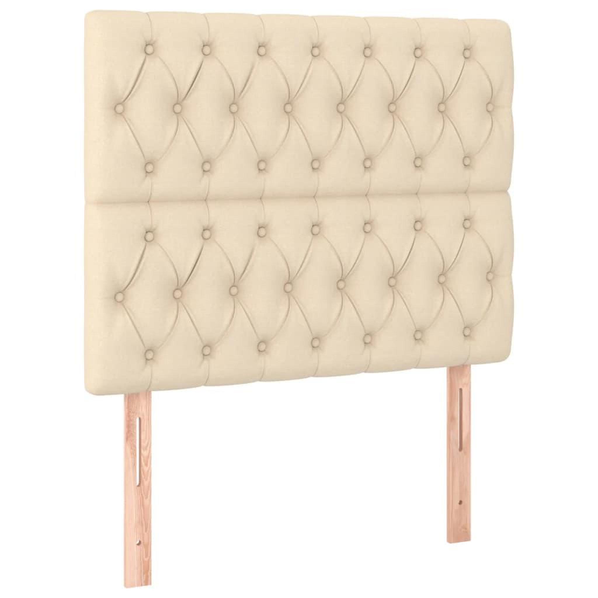 Voir la diapositive 4 : VIDAXL Tete de lit a LED Creme 100x7x118/128 cm Tissu
