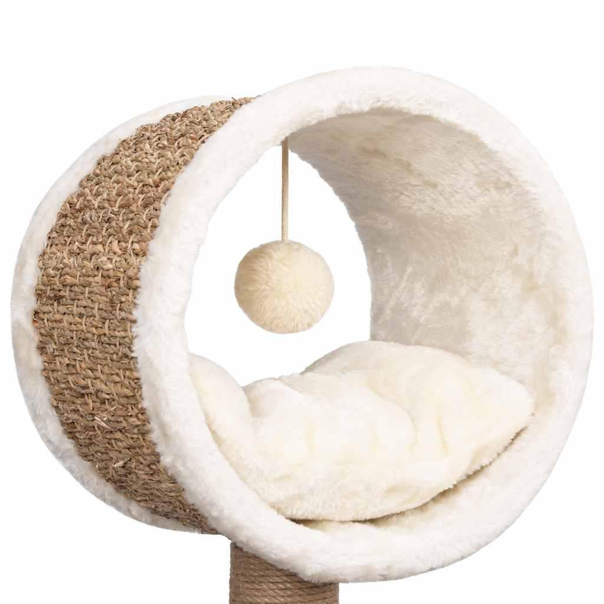 Voir la diapositive 5 : VIDAXL Arbre a chat et tunnel superieur et jouet 56 cm herbiers marins