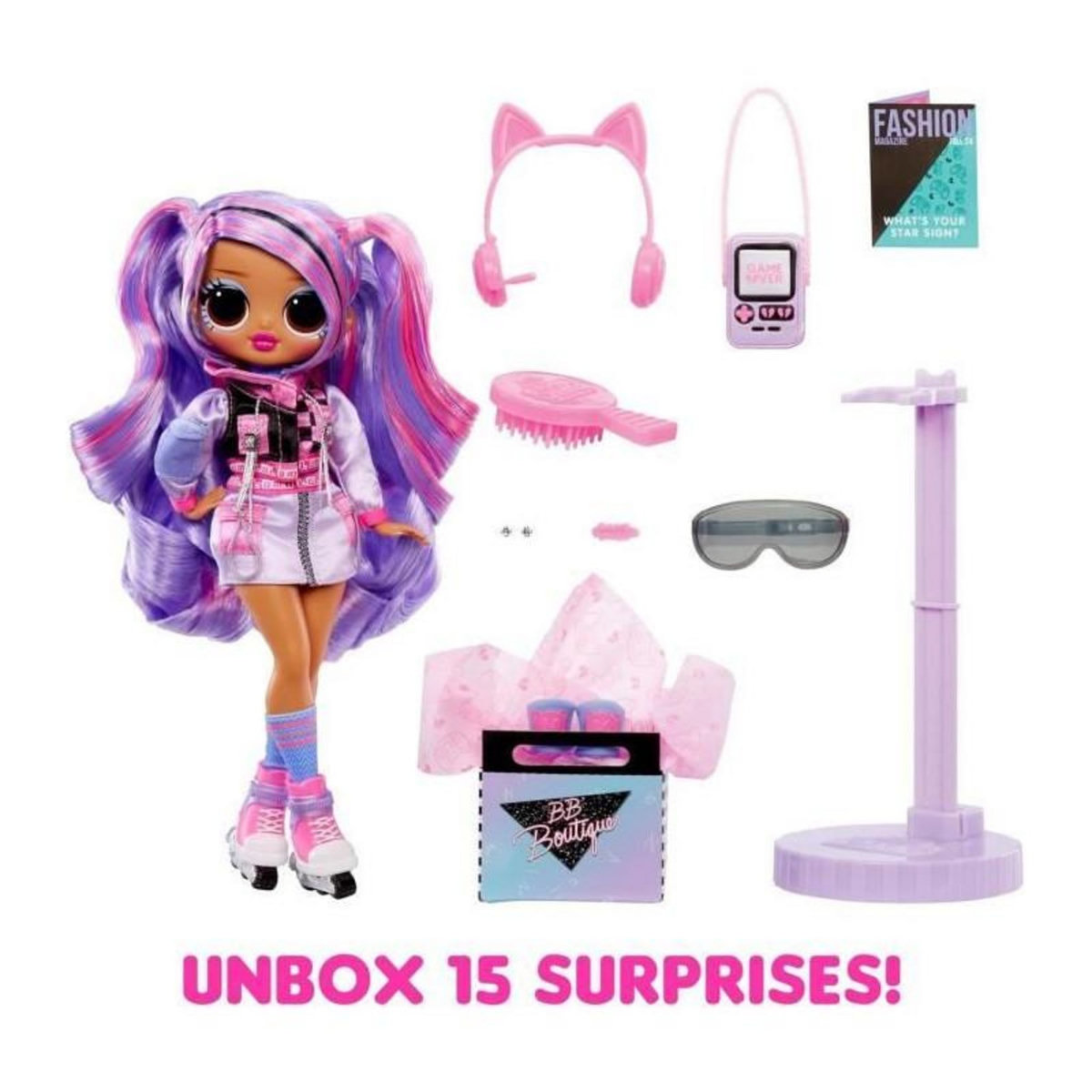 L.O.L. SURPRISE! L.O.L. Surprise OMG - Poupée mannequin - Ace - Poupée 24 cm et accessoires - Des 3ans