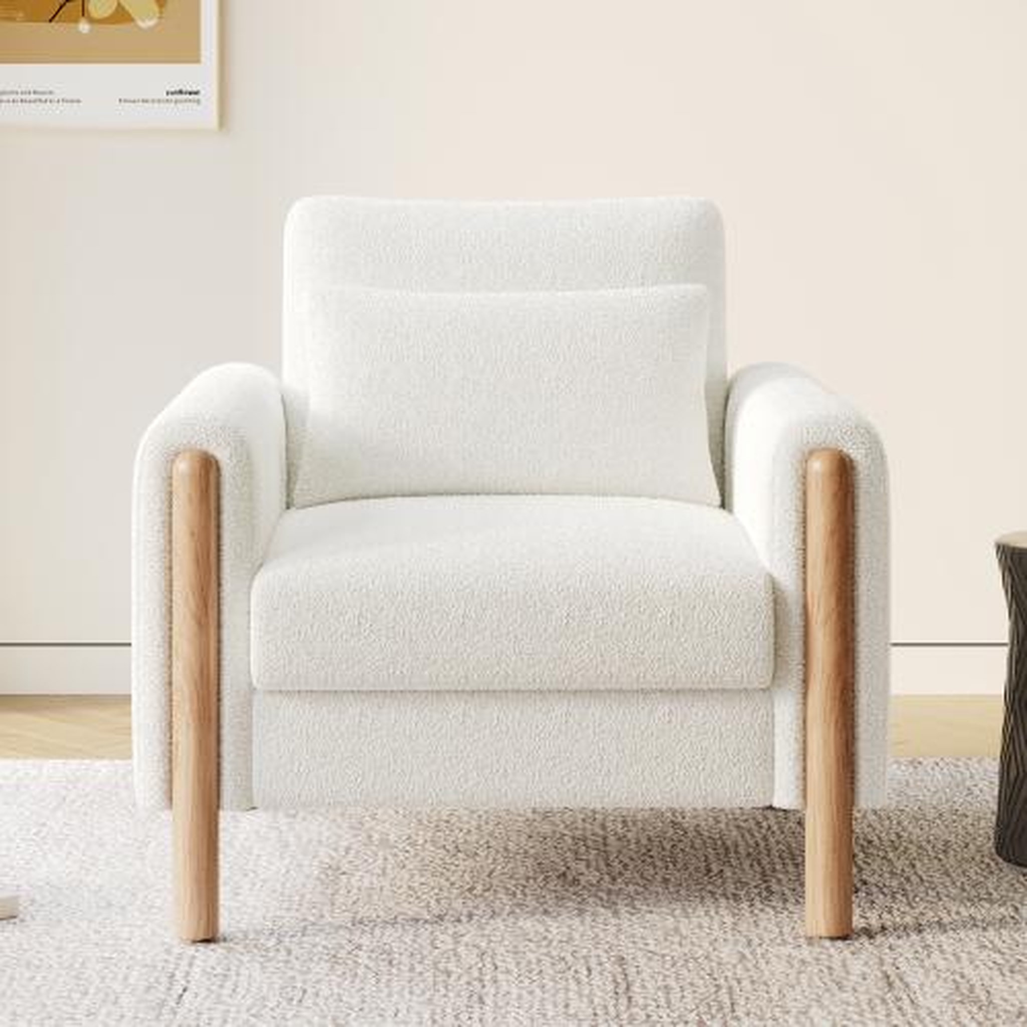 Voir la diapositive 4 : MERAX Fauteuil avec pieds bois