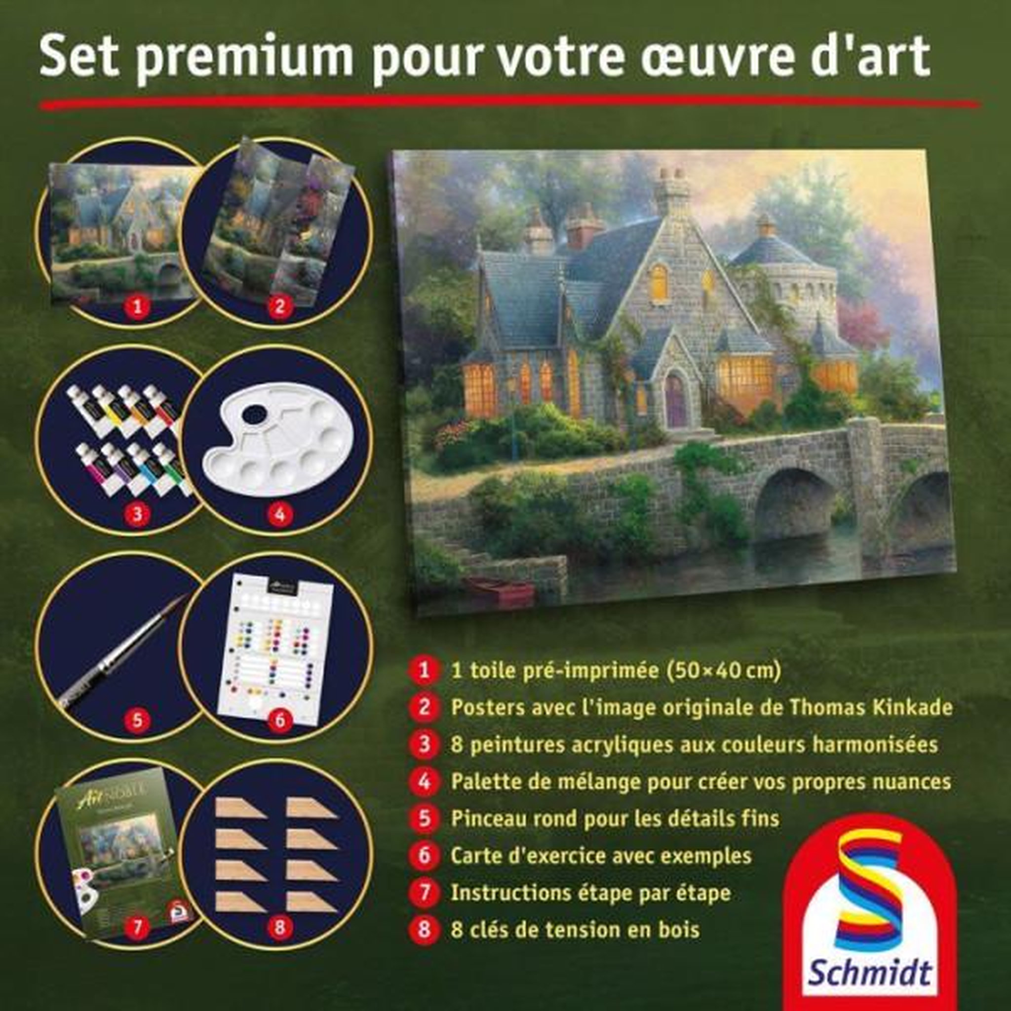 Voir la diapositive 4 : Schmidt Spiele My Art Noble - Kit de peinture Premium - SCHMIDT SPIELE - Manoir Eclairé - Des 12 ans