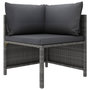 Voir la diapositive 1 : VIDAXL Canape d'angle sectionnel avec coussins Gris Resine tressee
