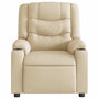 Voir la diapositive 3 : VIDAXL Fauteuil inclinable Creme Tissu