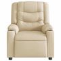Voir la diapositive 3 : VIDAXL Fauteuil inclinable Creme Tissu