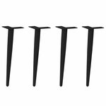 VIDAXL Pieds de table basse forme conique 4 pcs noir 42-43 cm acier