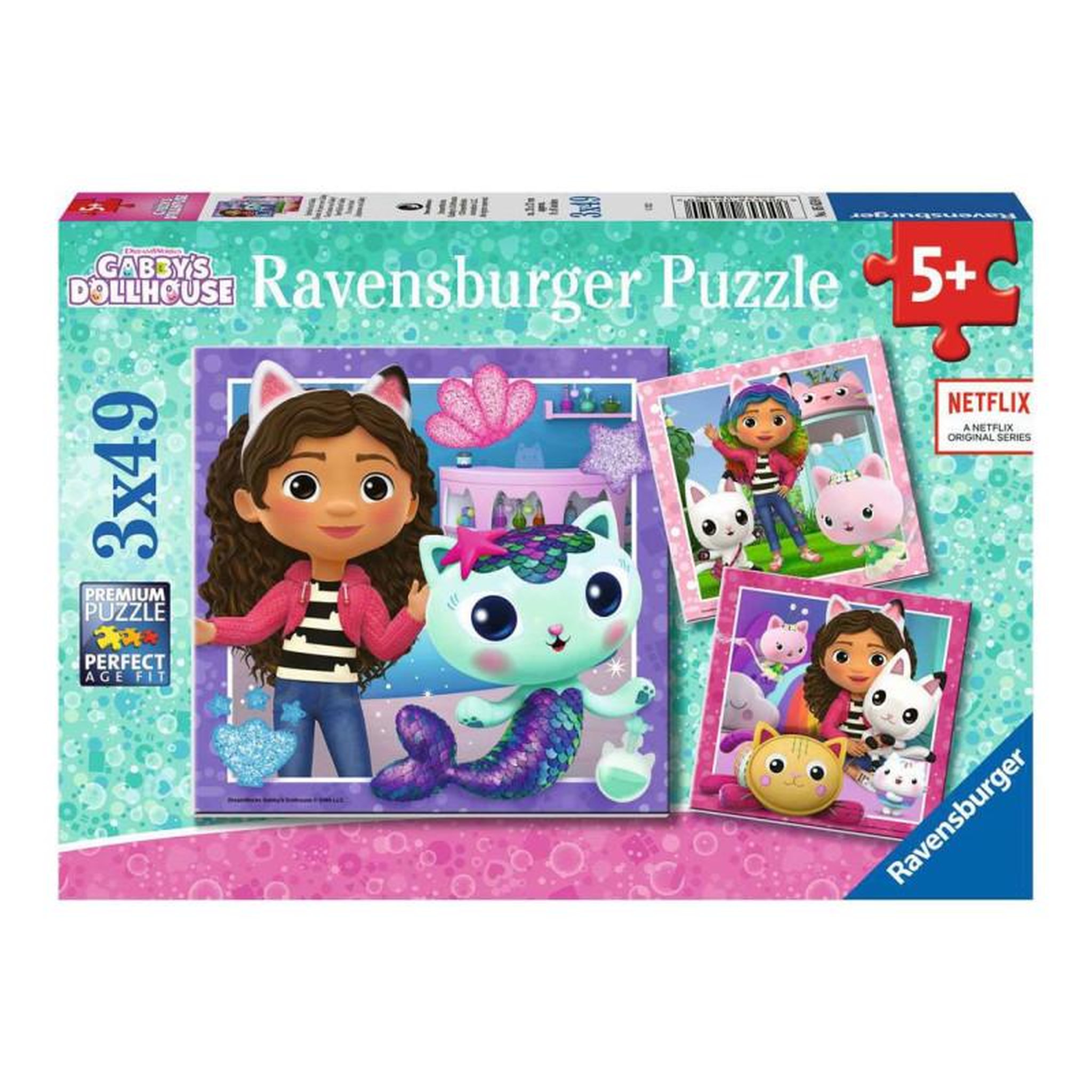 RAVENSBURGER Ravensburger - Gabby's Dollhouse Jigsaw Puzzle, 3x49pcs. 56590