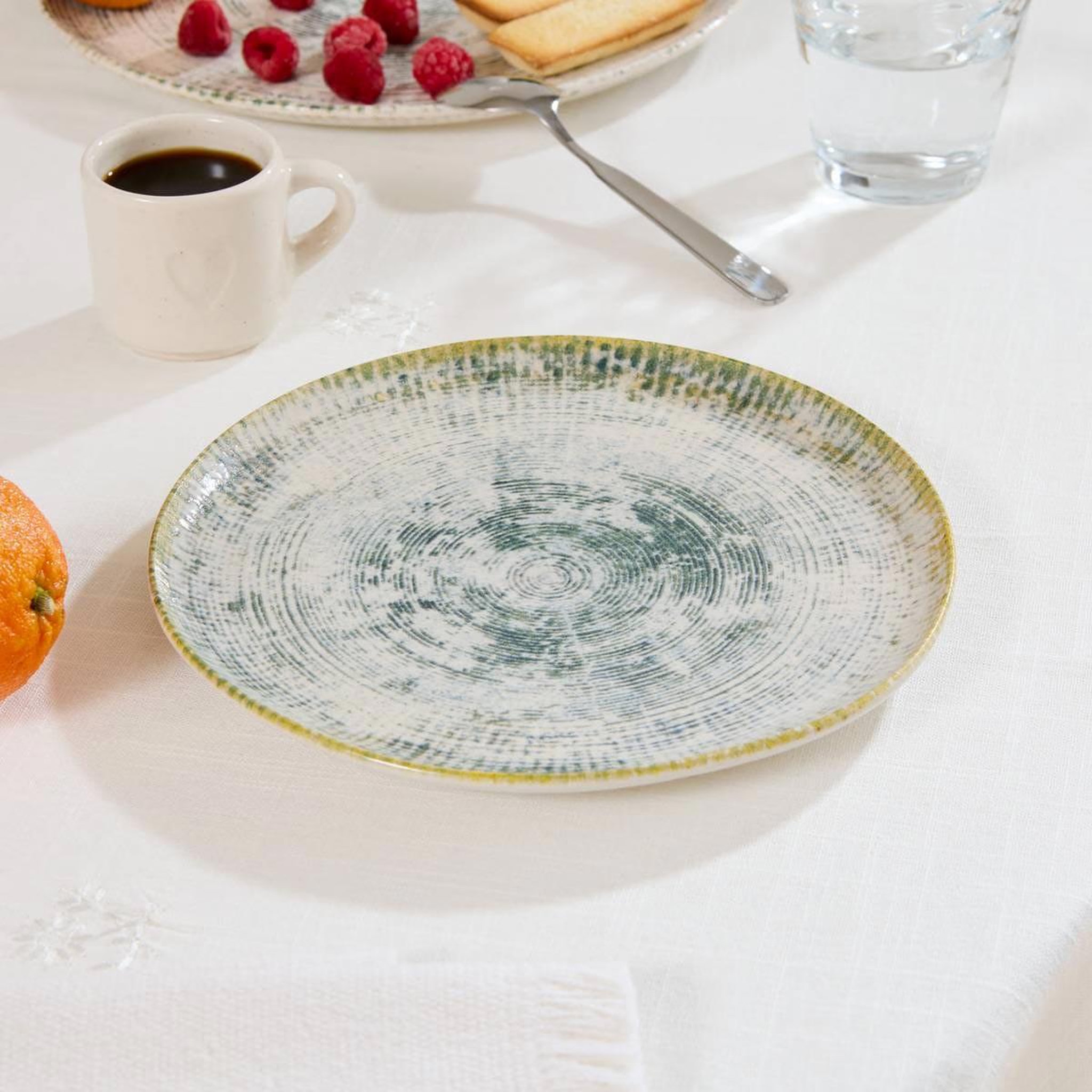 Voir la diapositive 3 : SECRET DE GOURMET Lot de 6 assiettes à dessert  ariane  20cm vert
