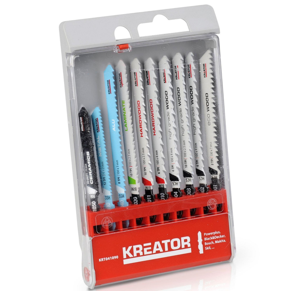 KREATOR Coffret de 10 lames pour scie sauteuse