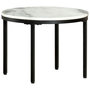 Voir la diapositive 1 : VIDAXL Table basse Blanc et noir Ø50 cm Marbre solide veritable