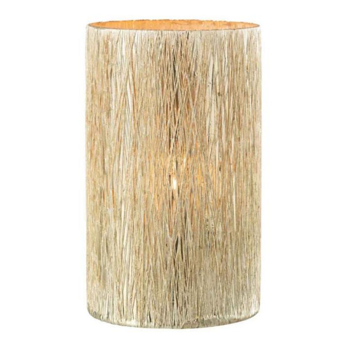 Paris Prix Photophore en Verre Design  Nelly  20cm Argent