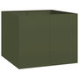 Voir la diapositive 2 : VIDAXL Jardiniere vert olive 100x100x80 cm acier
